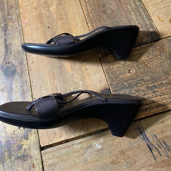 Y2k Tommy Hilfiger black leather sandals sandals - Picture 2 of 5